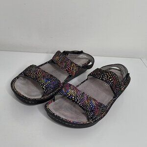 ALEGRIA EU 38 US 7.5-8 Verona Viewmaster Black Rainbow Sandals Comfort Shoes